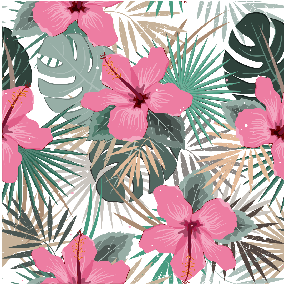 Tropical Flowers Paddle Skin